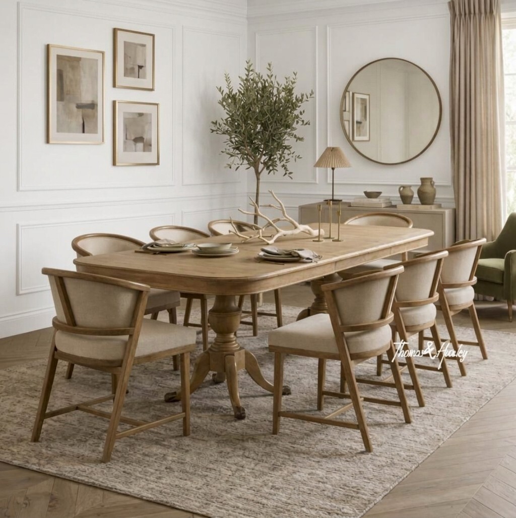 Berkshire Oak Double Extension Dining Table with Windsor Dining Chairs Berkshire Oak Double Extension Dining Table with Windsor Dining Chairs