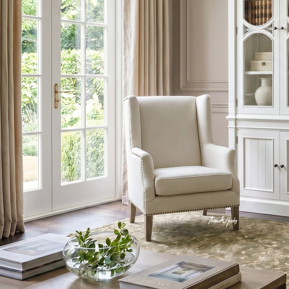 Brereton Occasional Wingback Armchair Brereton Wingback Armchair in cream upholstery