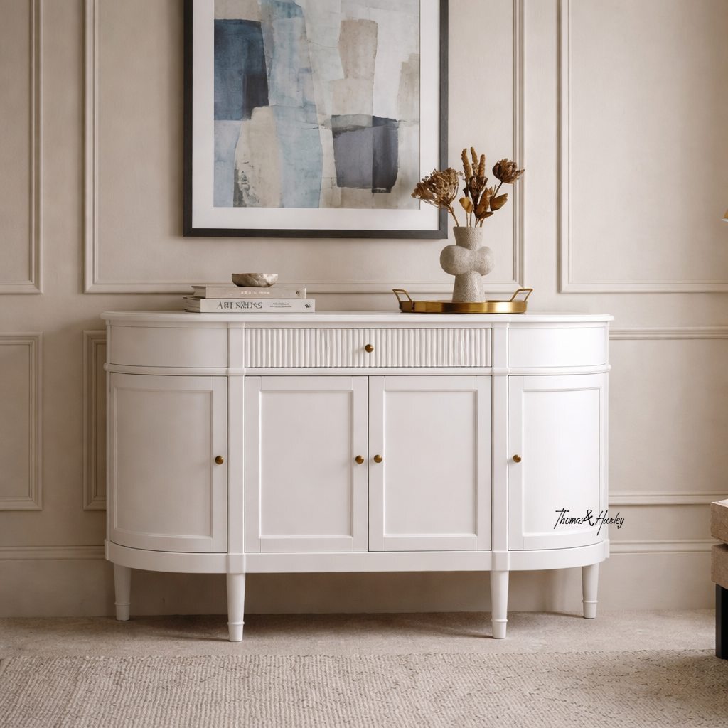 Louis Curved Buffet White