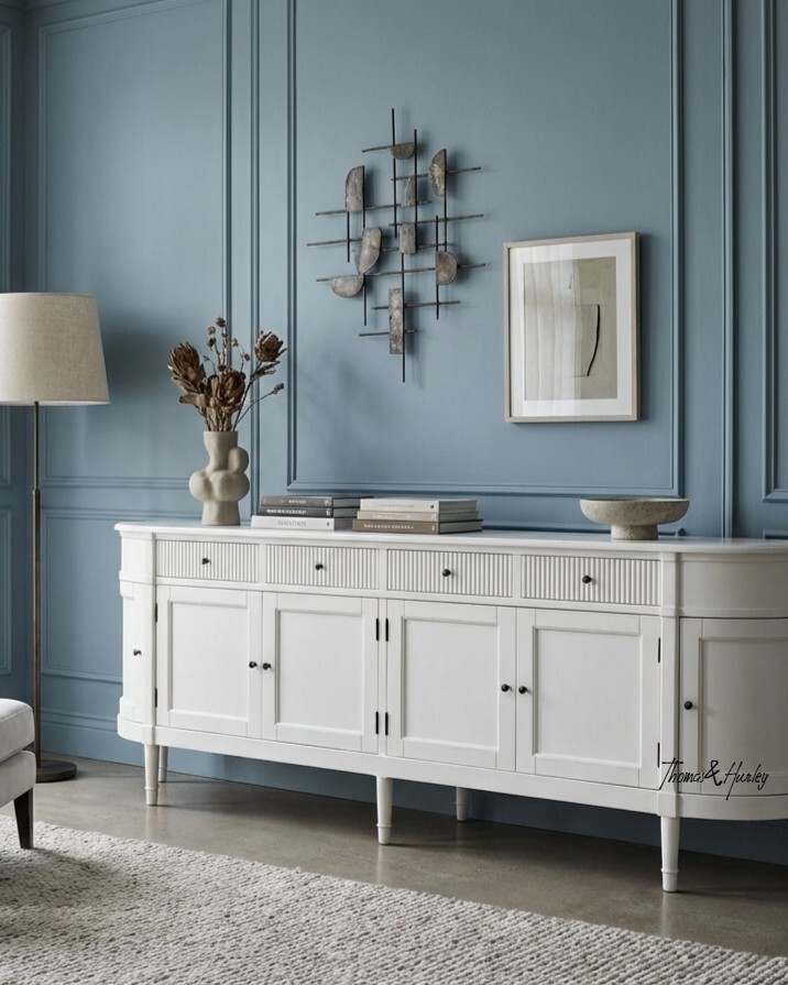Louis Curved Sideboard White Louis Curved Sideboard White