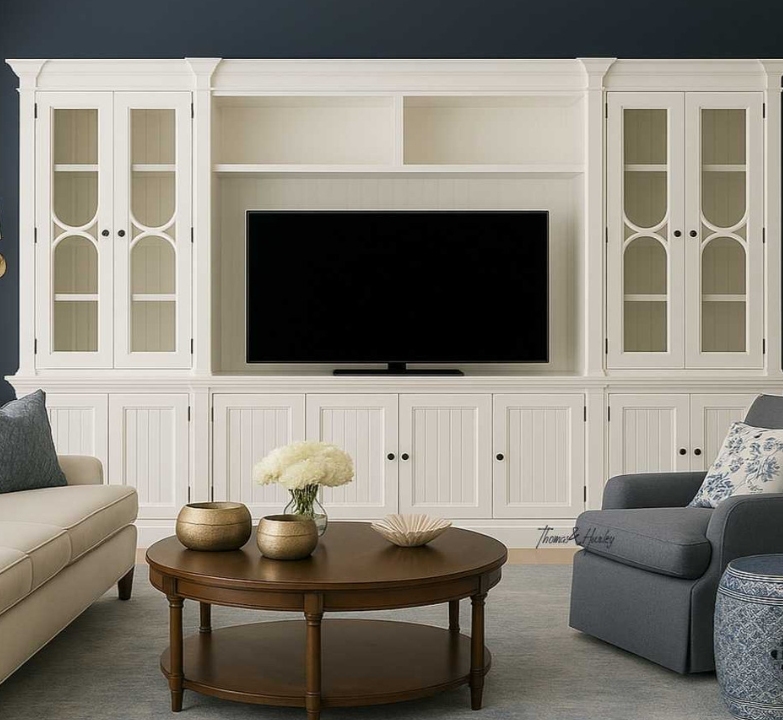 Stonefield Display TV Media Entertainment Wall Unit - 387cm - White Stonefield Display TV Media Entertainment Wall Unit - 387cm - White
