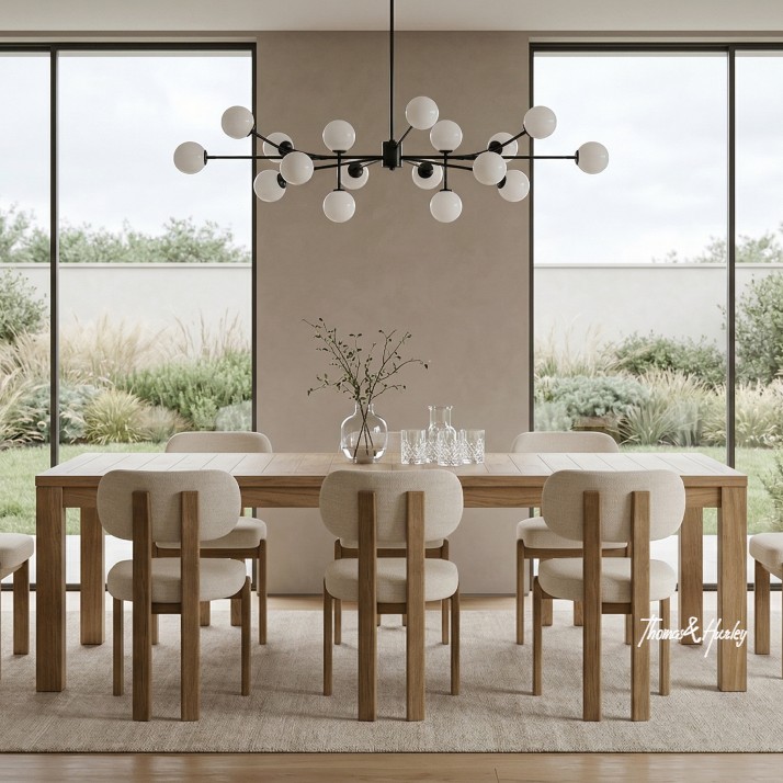 Hartford Oak Parquetry Banquet Dining Table with Stuttgart Dining Chairs Hartford Oak Parquetry Banquet Dining Table with Stuttgart Dining Chairs